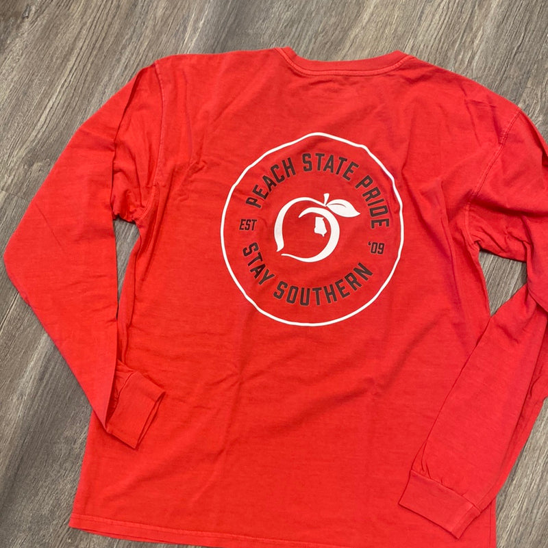 Peach State Pride Red Patch T Shirt