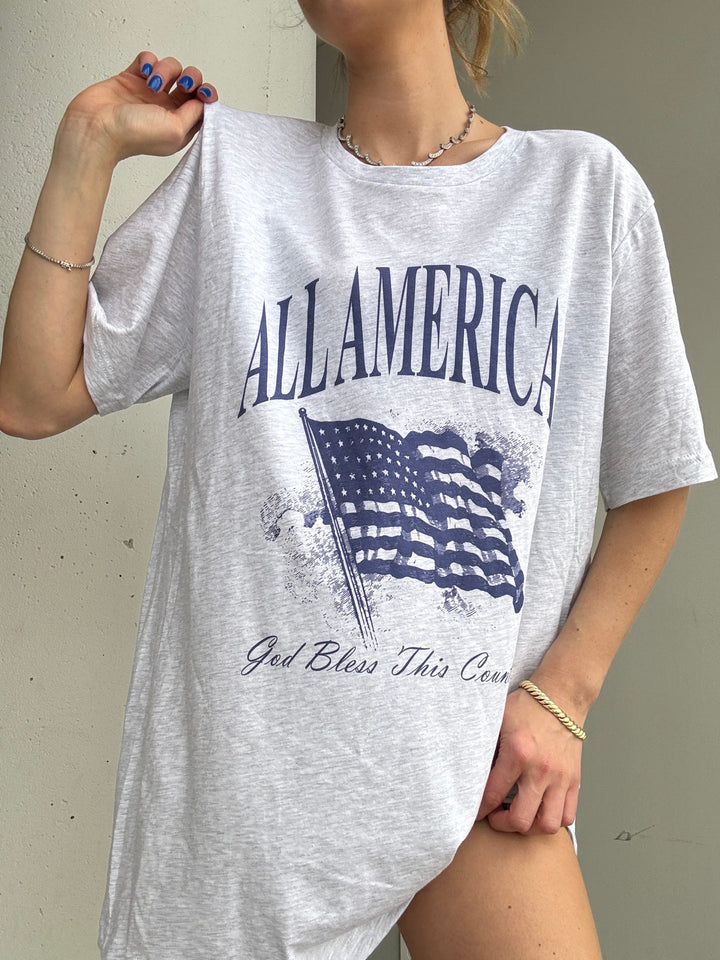 Women's grey all american graphic tee