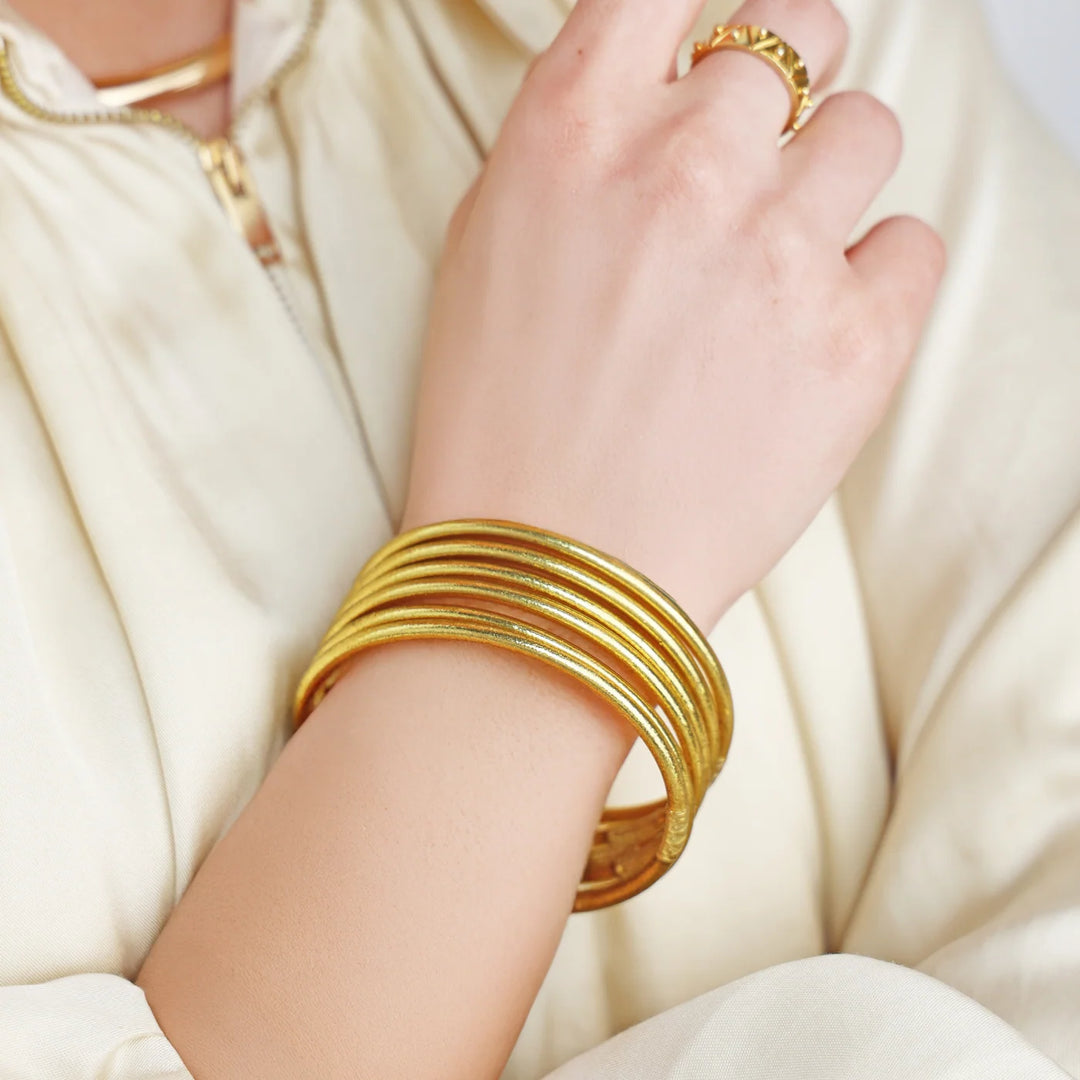 BuDhaGirl aura lumine slim bangle set