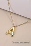 Gold bubble balloon initial A necklaces