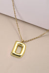 Gold bubble balloon initial D necklaces