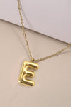 Gold bubble balloon initial E necklaces