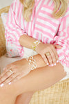 Beaded Blondes Ily coastal pear and gold beaded bracelets