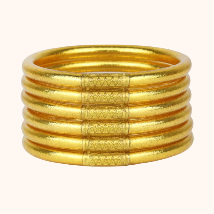 BuDhaGirl gold bangle® (AWB®) bracelets, set of 6