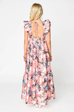 Buddy Love Lilly sweetheart neckline maxi dress in Sweet talkin floral peach print