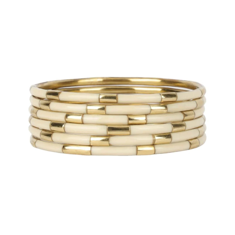 BudhaGirl Ivory Veda Bangle Bracelets