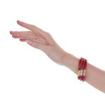 BudhaGirl red Three Kings Bangle Bracelets