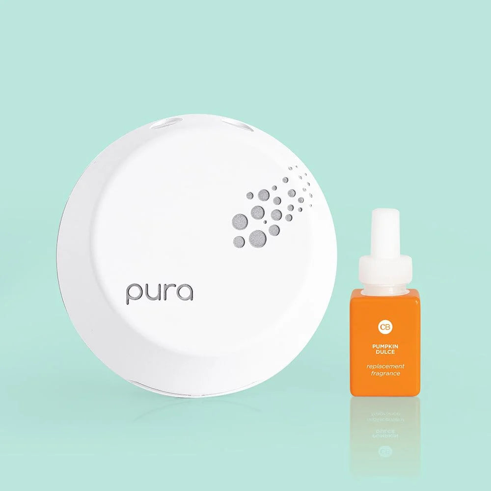 Pura device and pumpkin dulce refill