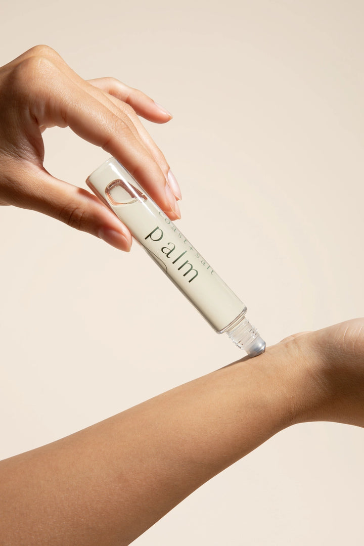 Application of Palm roll on perfume