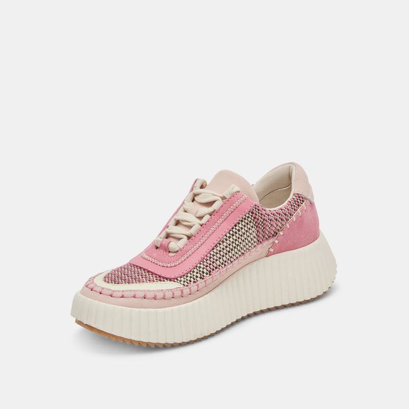 Dolce Vita Dolen Pink multi wovens sneakers