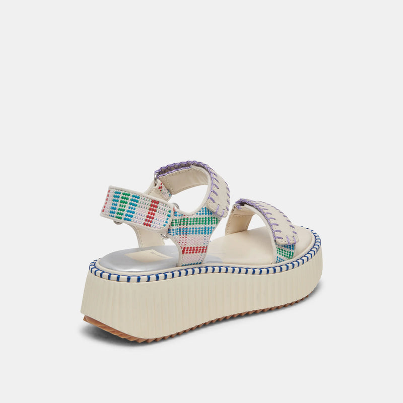 Dolce Vita Debra Ivory Multi platform sandals