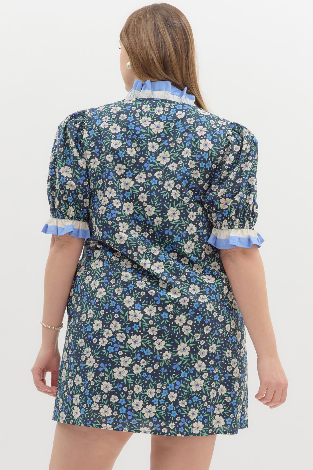 entro navy floral plus size dress