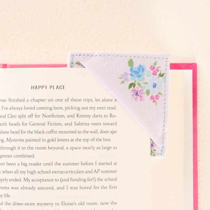 fabric corner keeper bookmark floral