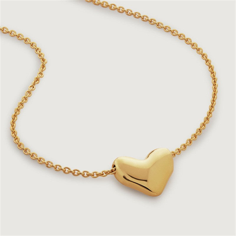 gold mini heart necklace