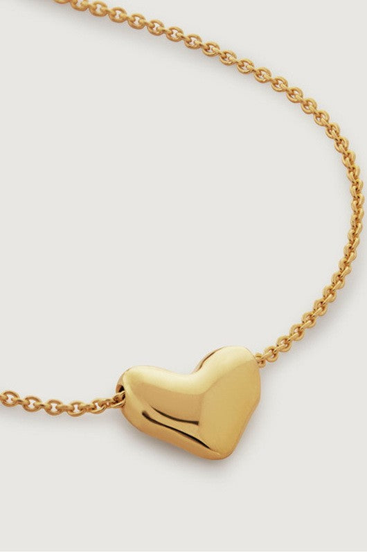 gold mini heart necklace