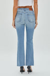 Hidden Jeans Ryan medium light blue denim distressed bootcut jeans