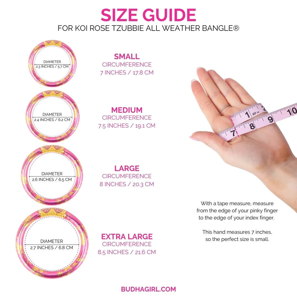 budhagirl tzubbie koi rose pink bangle