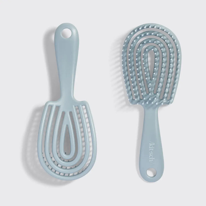 Haze blue Kitsch mini hair detangling flexi brush