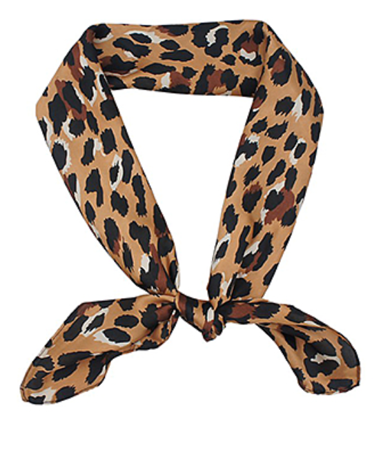 Leopard print scarf necklae