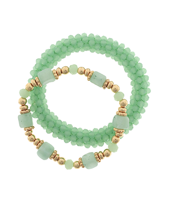 mint bracelet beaded