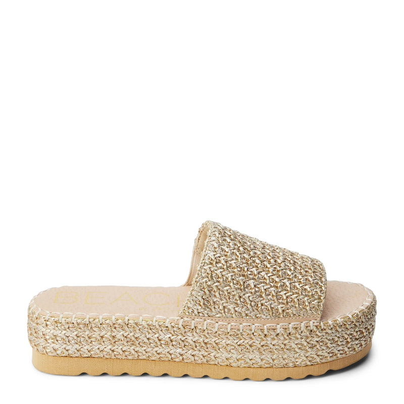 Matisse Beach Del Mar gold platform sandals