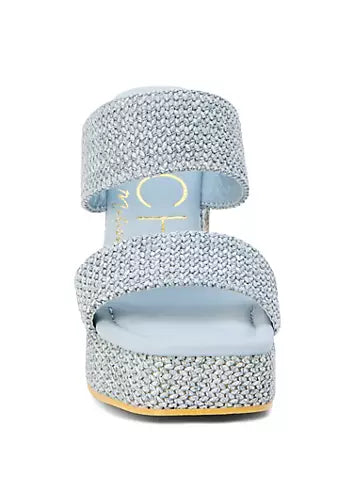 Matisse Gem Slate blue Raffia heel sandals