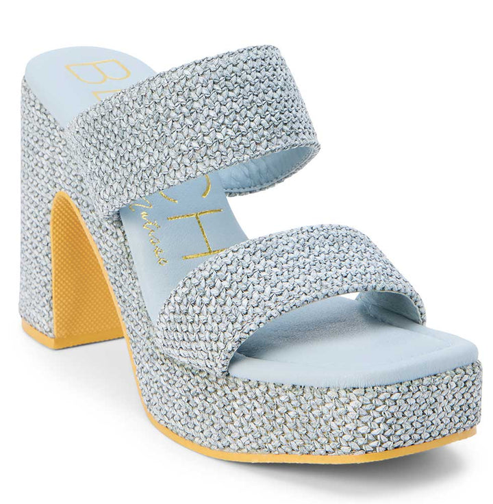 Matisse Gem Slate blue Raffia heels