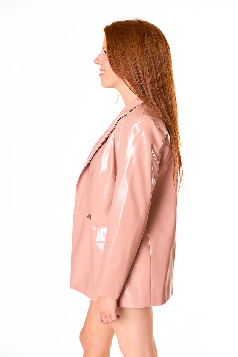 buddy love leather blazer mauve 