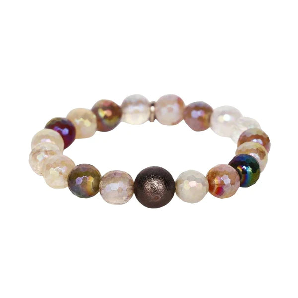 budha girl beaded melange flint bracelet