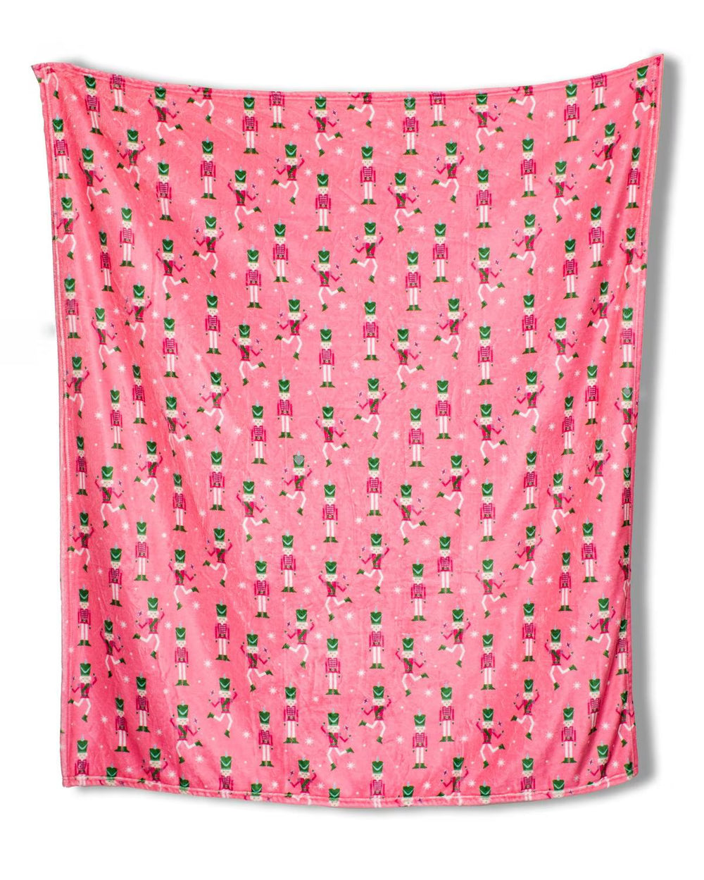 Pink nutcracker Christmas blanket