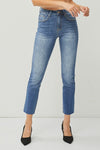 Risen Jeans cropped relaxed skinny jeans in medium wash