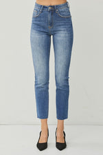 Risen Jeans cropped relaxed skinny jeans in medium wash