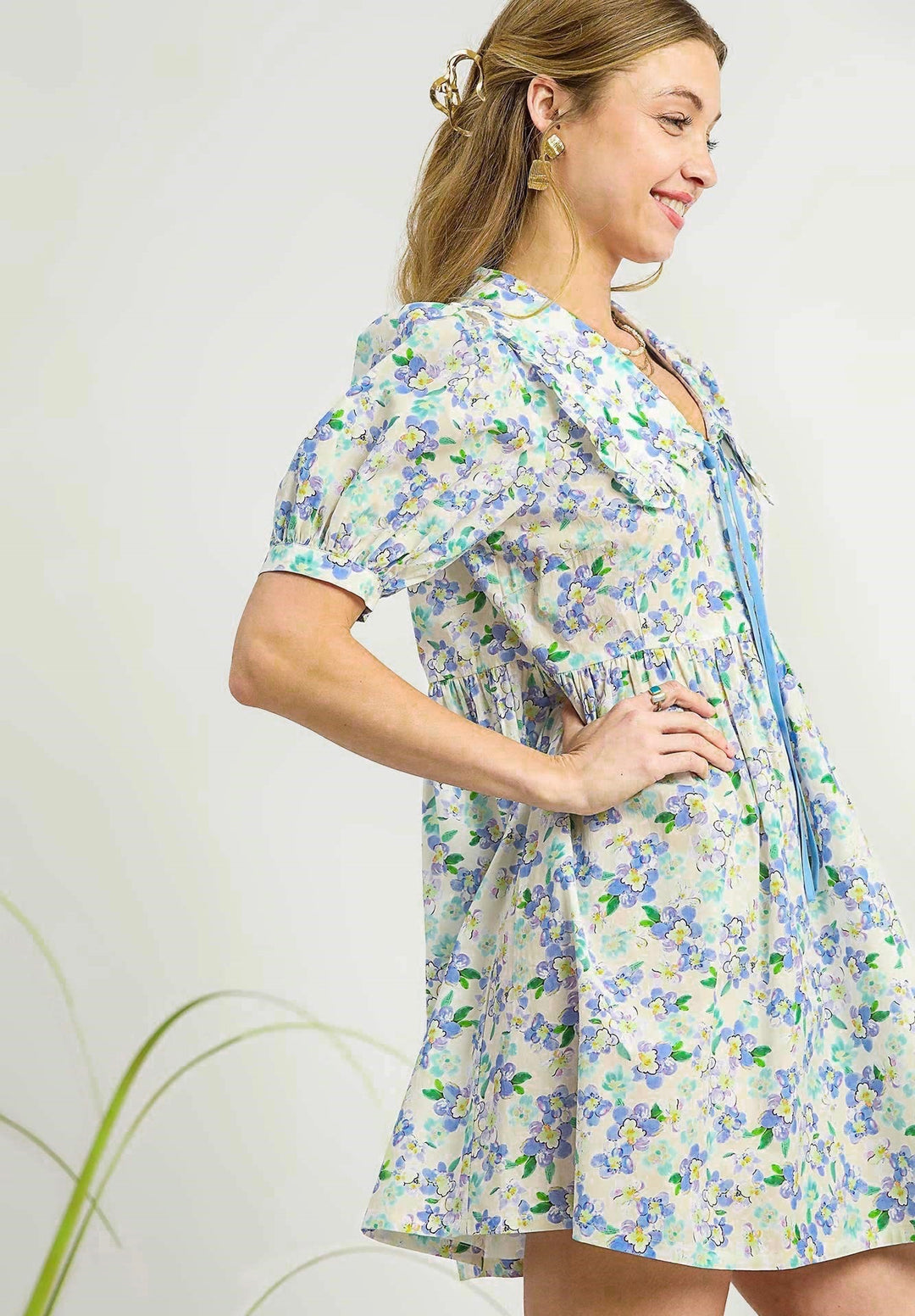 Petal Promises Cream Babydoll Dress