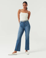 spanx kick flare denim jeans