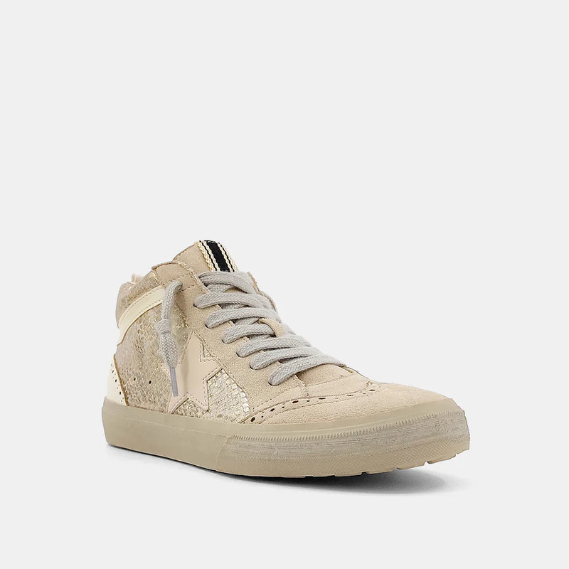 shu shop gold snakeskin sneaker star