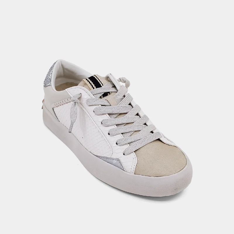 Shu Shop Ruby Bone snake textured sneakers