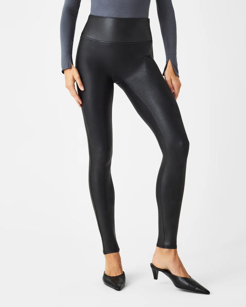 Spanx faux leather black leggings