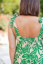 thml tropical leaf maxi dress