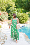 thml tropical leaf maxi dress