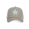 Women's Vintage Havana Legend 4 beige irridescent star snapback trucker ball cap