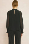 womens dressy black tops