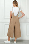 Women's cropped tan overalls