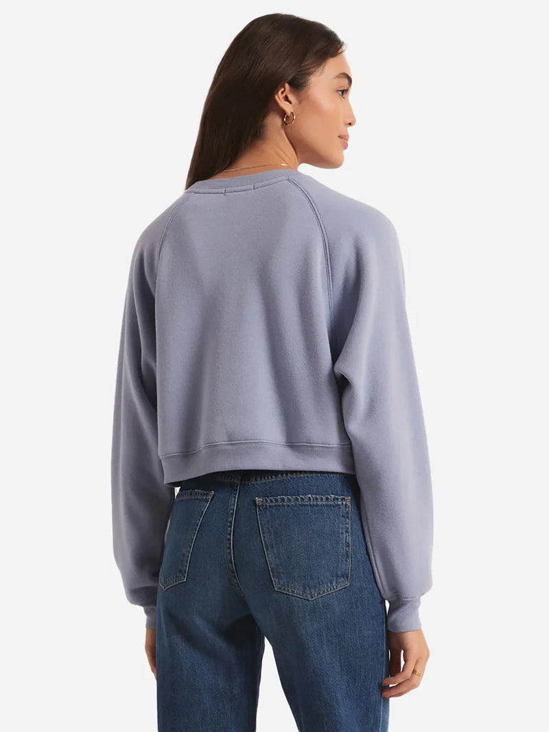 Z Supply Crop Out sweatshirt in stormy blue