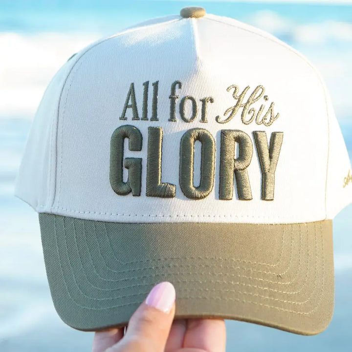 all for his glory olive trucker hat