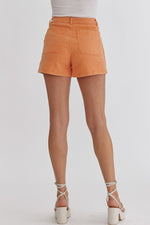 Entro Mineral washed apricot denim shorts