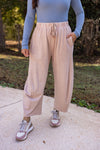 easel barrel leg cotton lounge pant