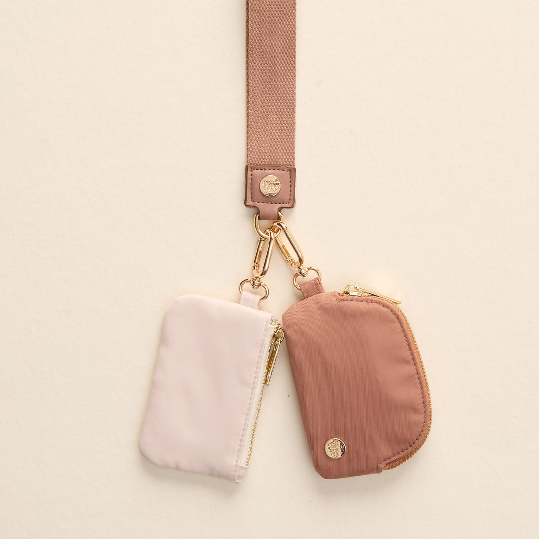beige pouch wristlet the darling effect