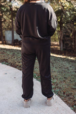 black bow embroidered sweatpant  joggers