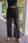 black crochet resort beachy pants