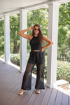 black crochet resort beachy pants